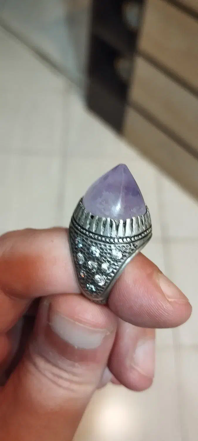 انگشتر قدیمی سنگ امیتیس|کلکسیون اشیاء عتیقه|مشهد, احمدآباد|دیوار