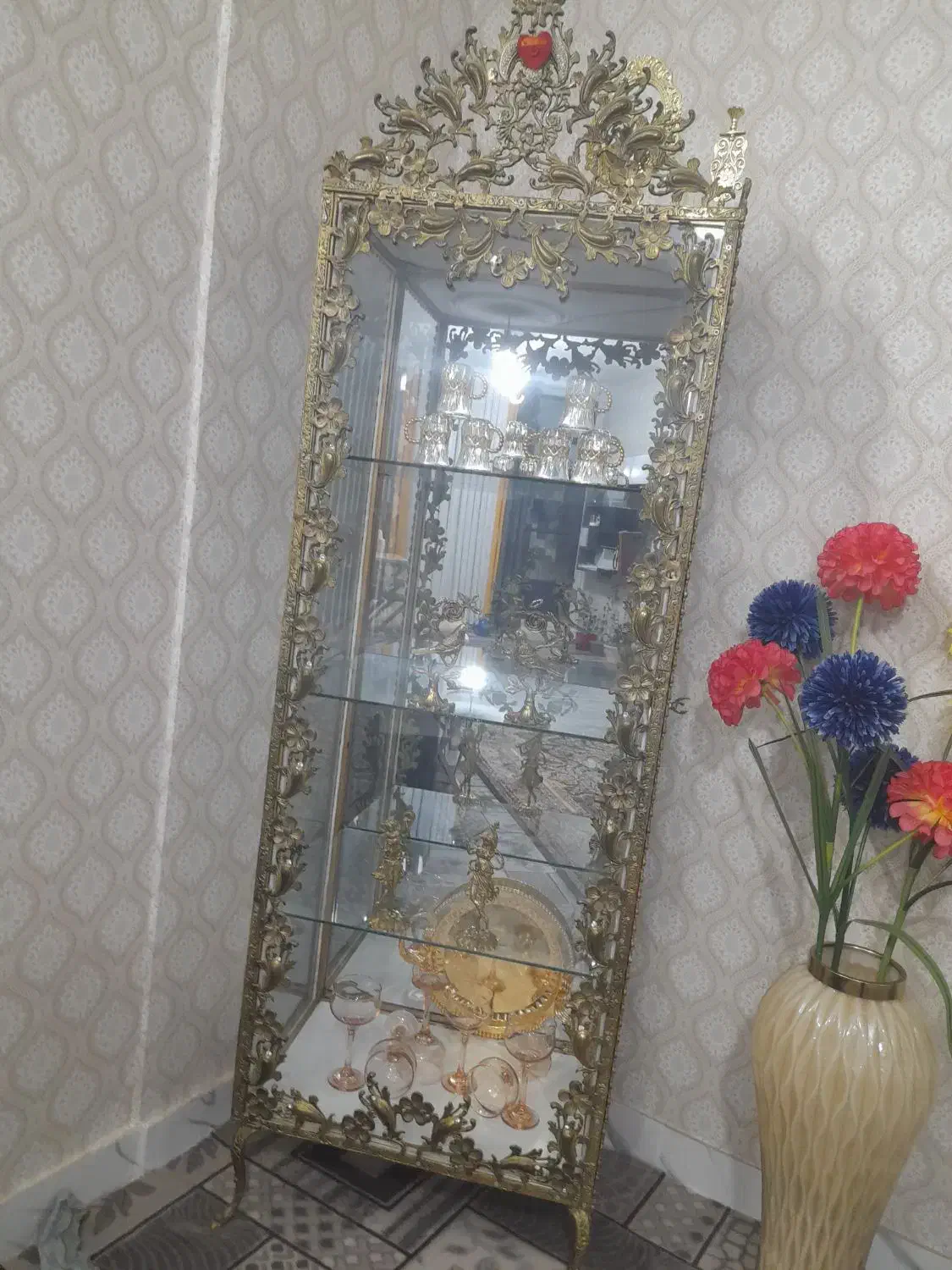 مبل و بوفه برنجی|بوفه، ویترین، کنسول|نسیم‌شهر, |دیوار