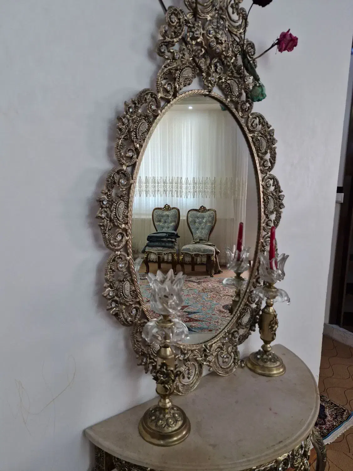 آیینه شمعدان|آینه|اردبیل, |دیوار