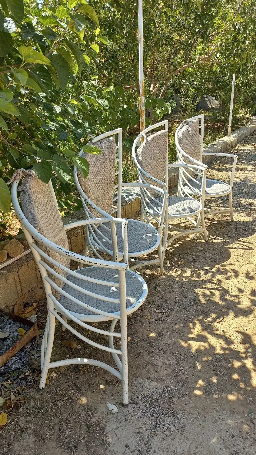 باسلام صندلی فلزی فرفورژه باغی|میز و صندلی غذاخوری|شیراز, دروازه اصفهان|دیوار