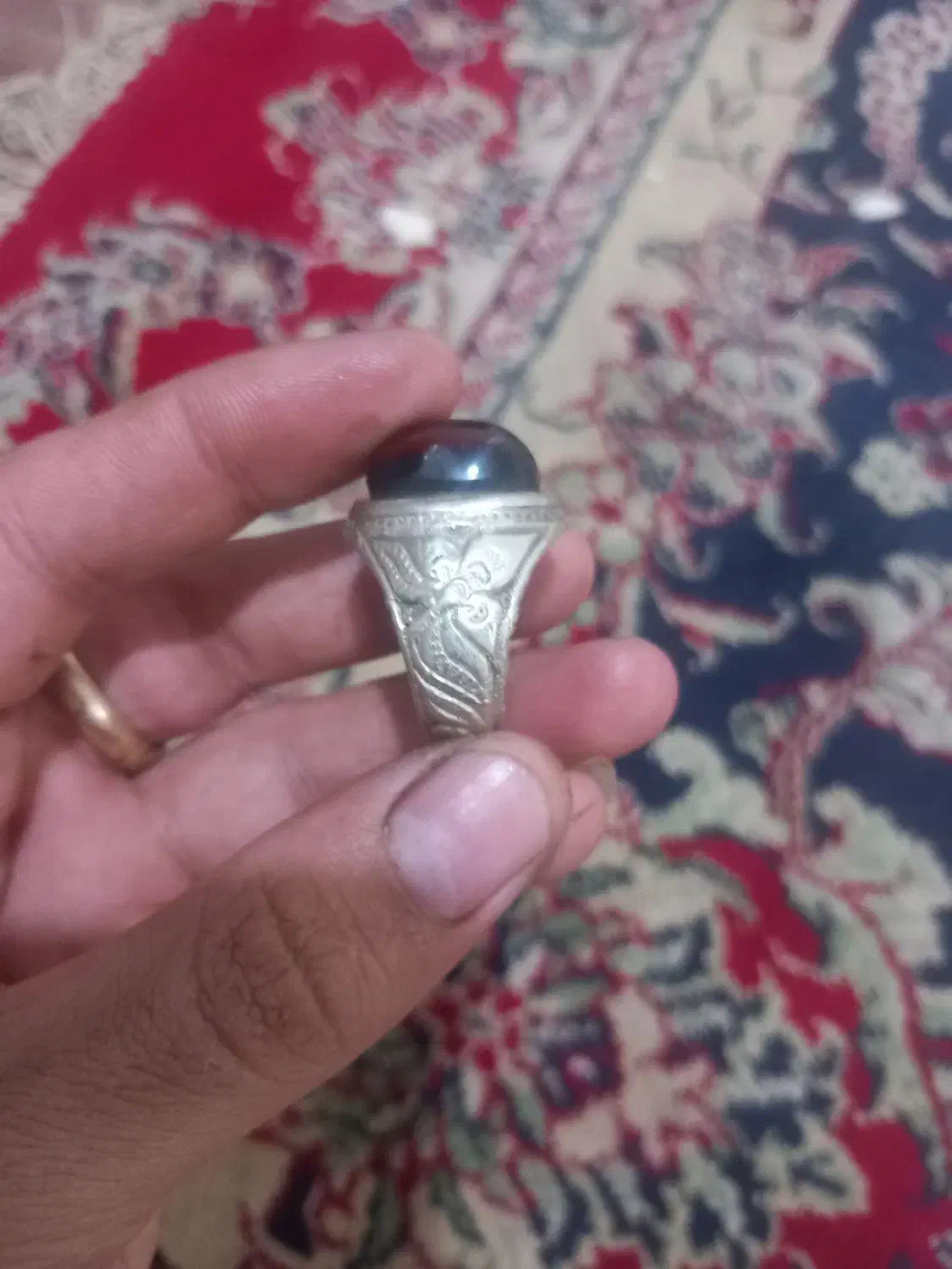 انگشترباباقوری نقره کلفت جون دار|جواهرات|رامیان, |دیوار