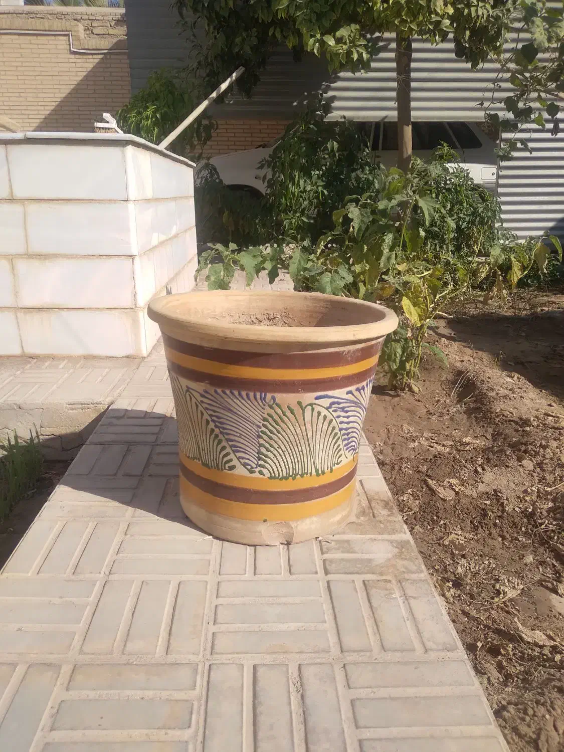 گلدان سفالی|صنایع دستی و سایر لوازم تزئینی|اردکان, |دیوار