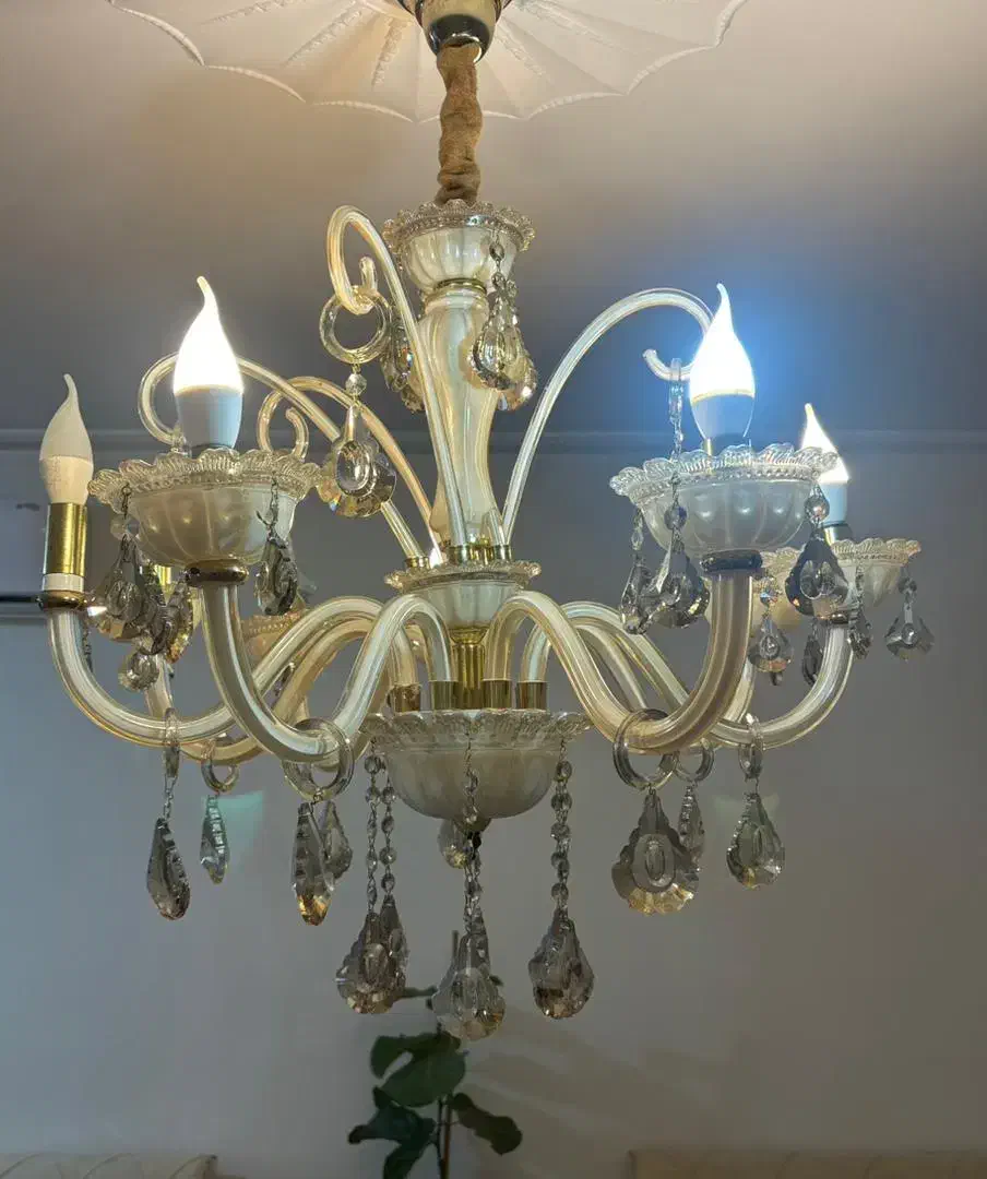 لوستر گل لاله شیشه ای|لوستر و چراغ آویز|تهران, ده‌ونک|دیوار