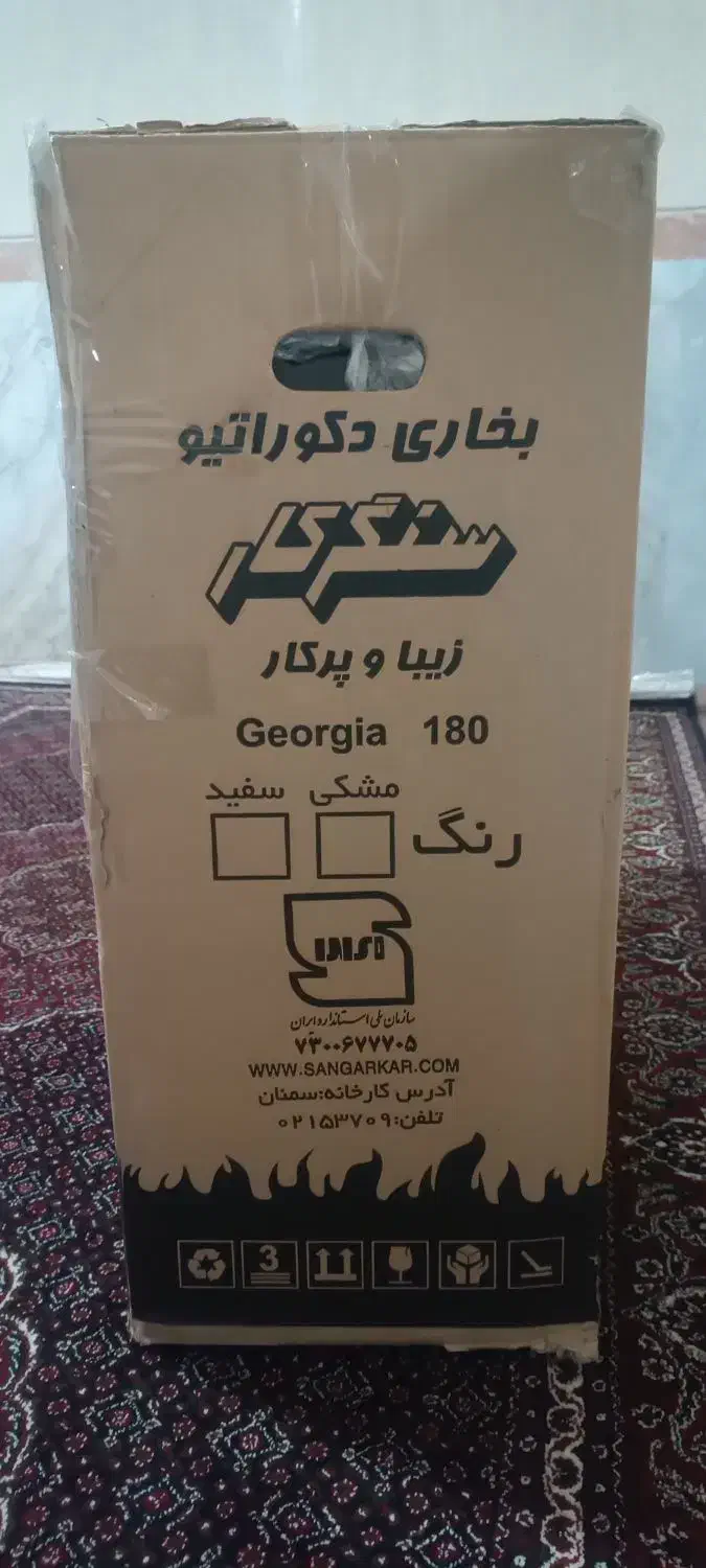 بخاری گازی طرح شومینه|بخاری، هیتر، شومینه|جوانرود, |دیوار