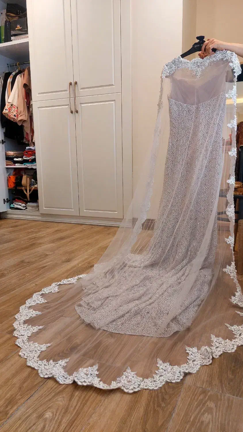 دو دست لباس مجلسی فاخر( گیپور مروارید و سنگ)|لباس|چالوس, |دیوار