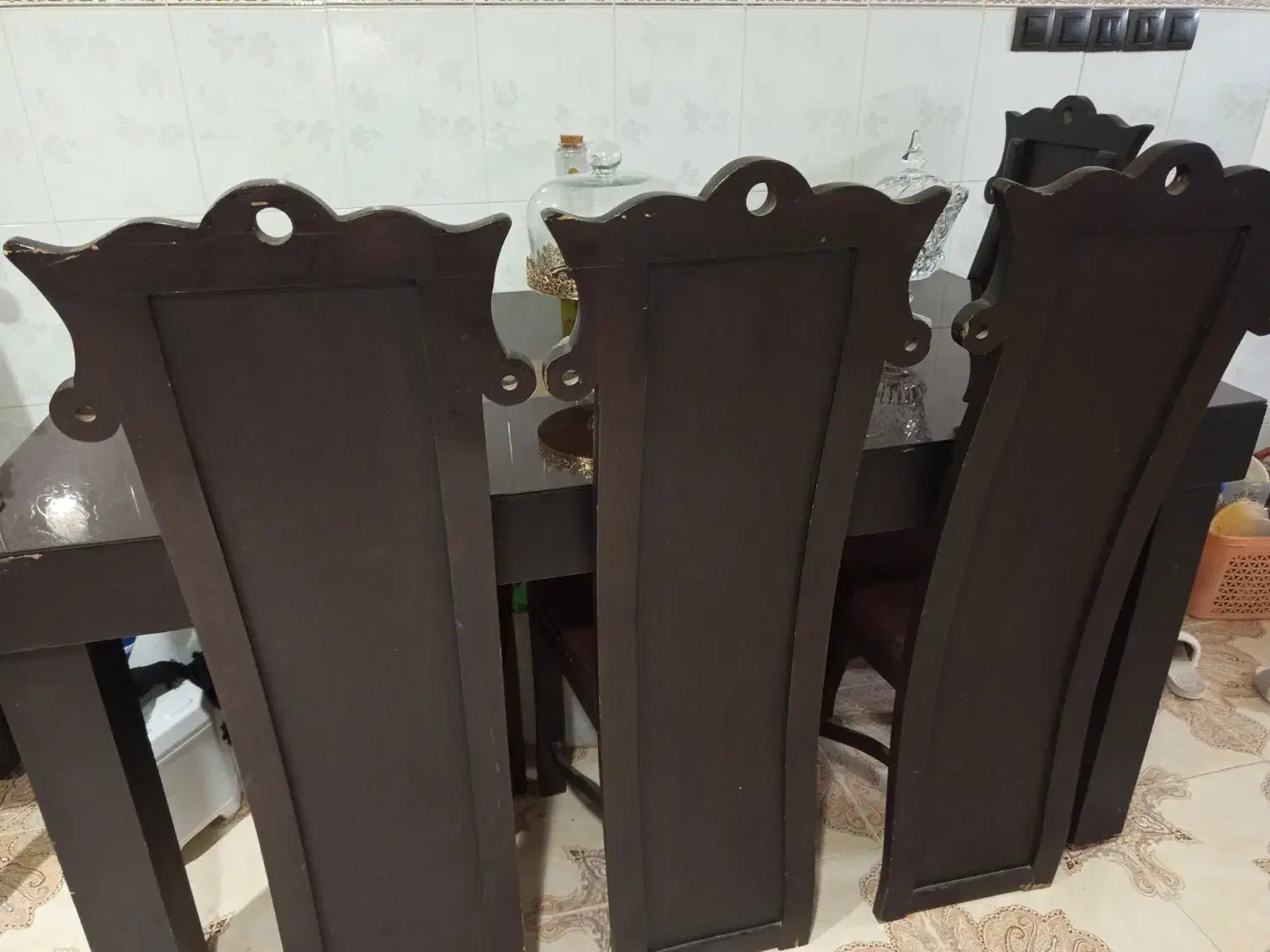 میز نهار خوری|میز و صندلی غذاخوری|اهرم, |دیوار