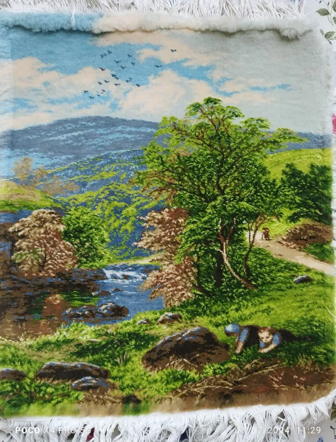 منظره و ونیکات|تابلو فرش|قرچک, شهرک گلها|دیوار