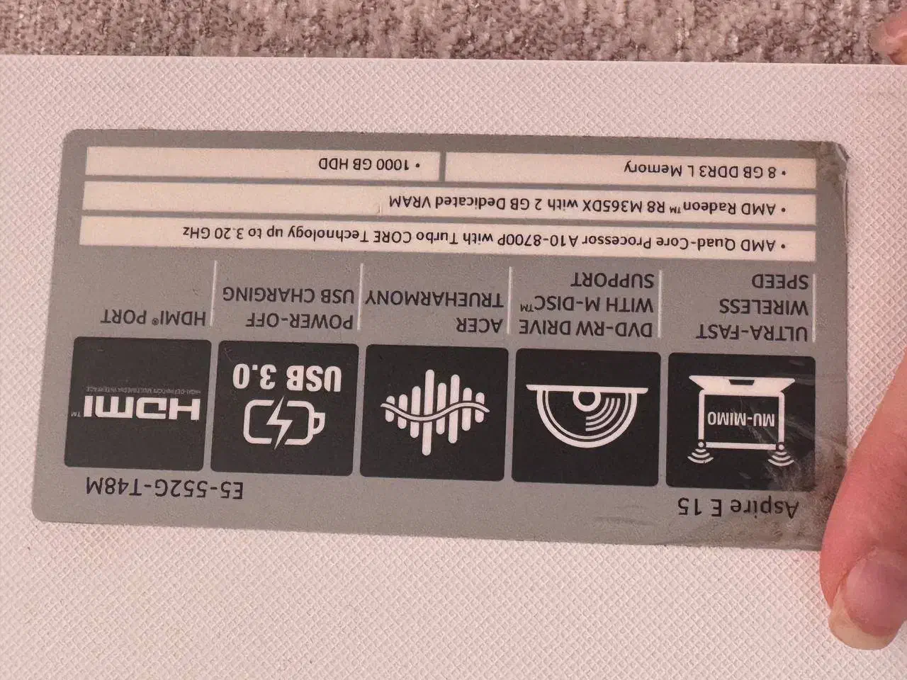 لپ تاپ acer aspire E 15|رایانه همراه|مبارکه, |دیوار