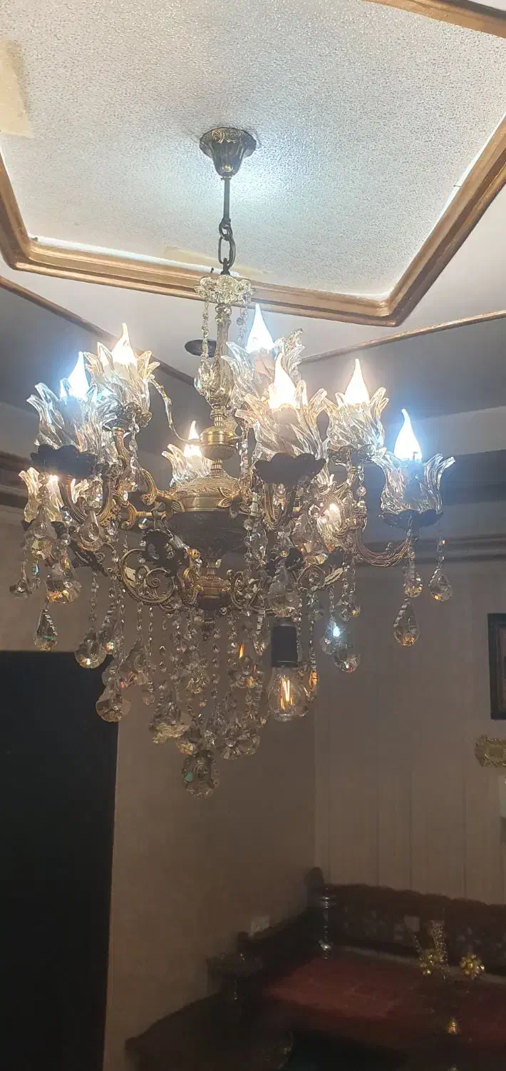 لوستر برنجی|لوستر و چراغ آویز|قرچک, میرزائی جنوبی|دیوار