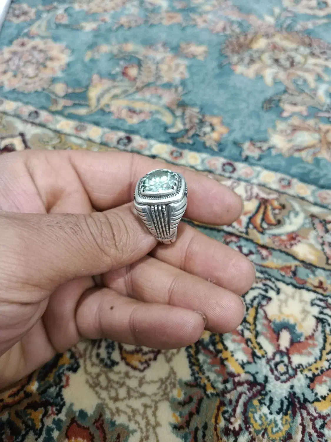 انگشتر موزینایت نقره|جواهرات|سقز, |دیوار