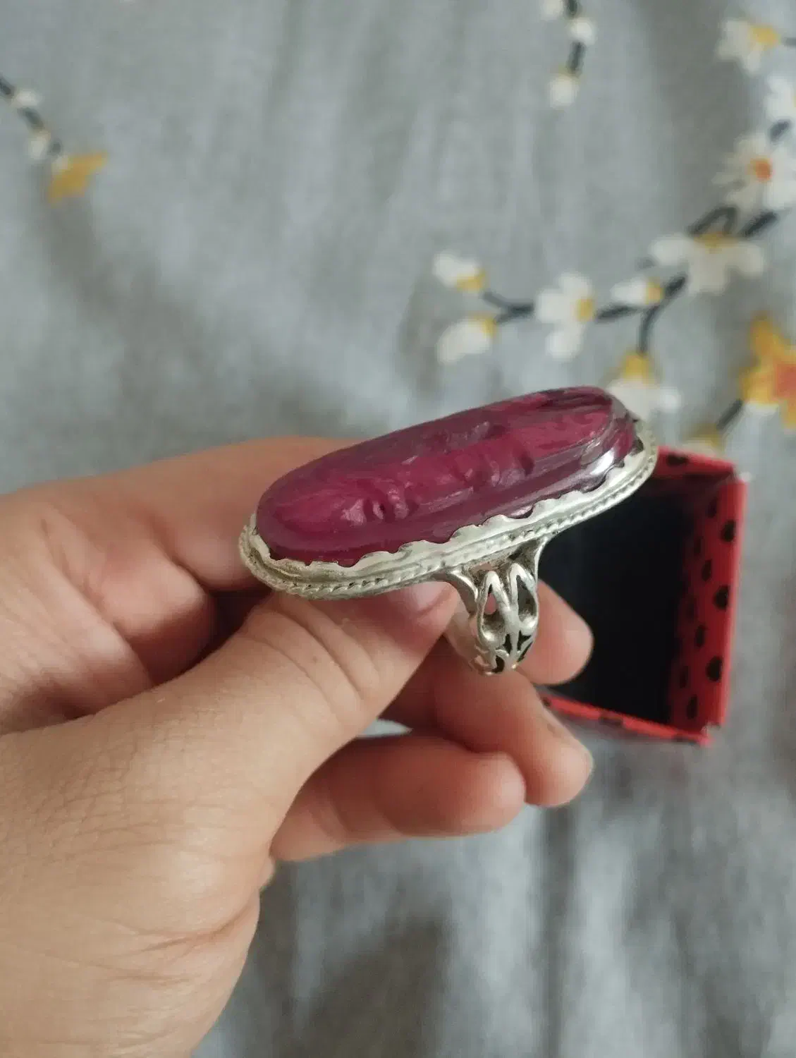 انگشتر نقره و سنگ زینتی|جواهرات|همدان, |دیوار