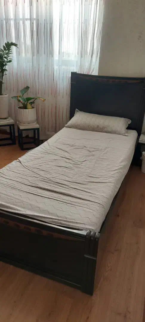 تخت نوجوان به همراه کمد لباس|تخت و سرویس خواب|تهران, سردارجنگل|دیوار