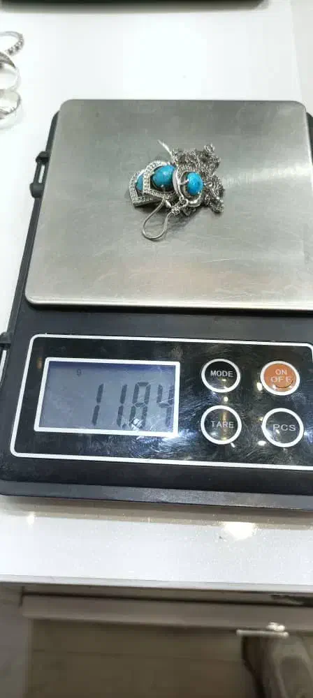 ست نقره فیروزه ایتالیا نو|بدلیجات|ایلام, |دیوار