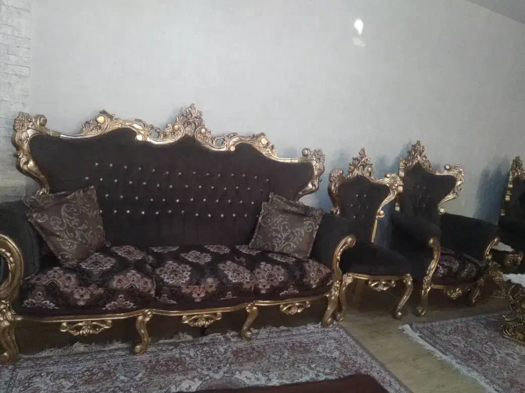 مبل استیل 9 نفره|مبلمان خانگی و میز عسلی|قنوات, |دیوار