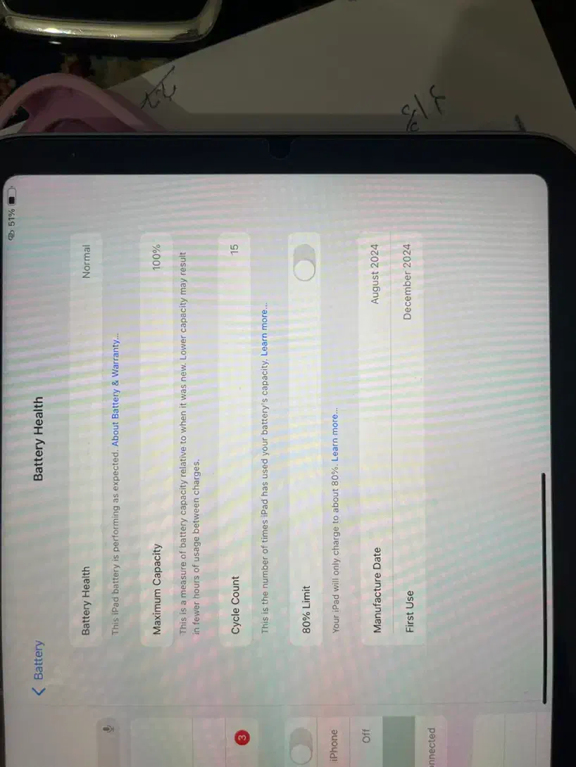 iPad mini 7 128gig ۱۵ سایکل|تبلت|شیراز, ارم|دیوار