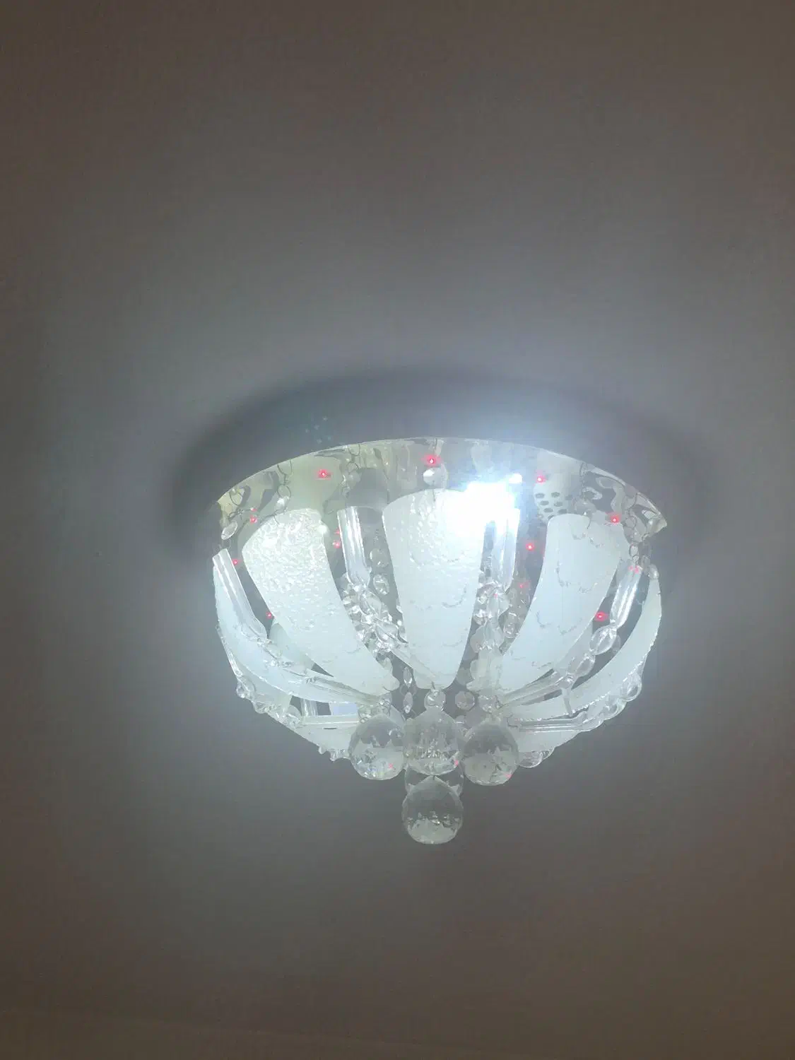 دو لوستر کریستالی+دو لوستر دیوارکوب ست ریموت دار|لوستر و چراغ آویز|کرج, گلشهر|دیوار