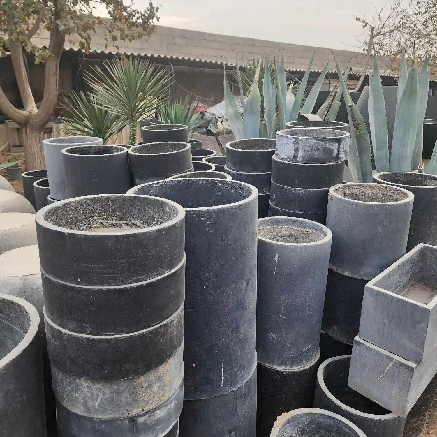 گلدان های بتن فوق سبک تعداد|خدمات باغبانی و درختکاری|اصفهان, بوستان ناژوان|دیوار