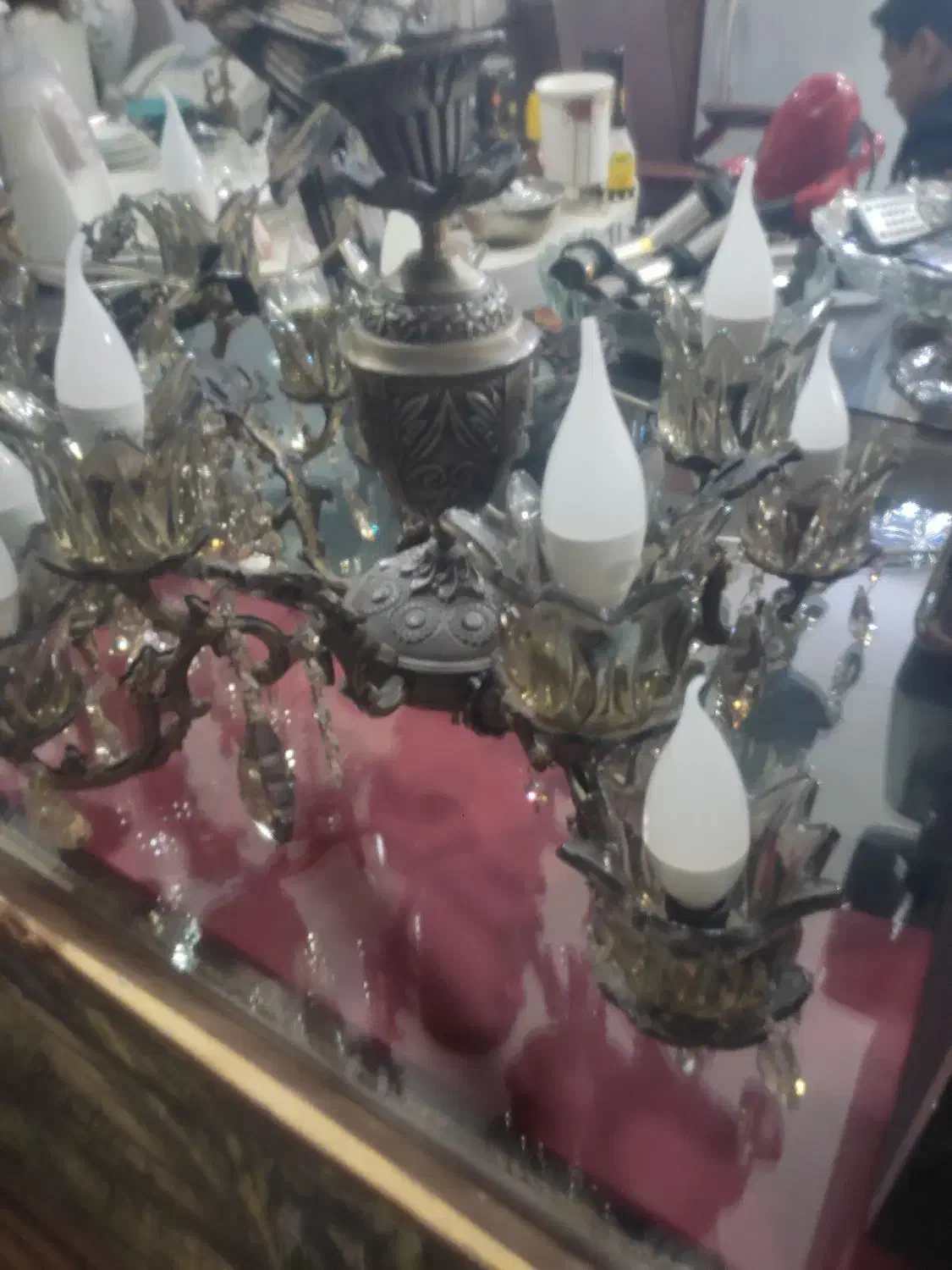 2عدد اوستر برنزی 8شاخه|لوستر و چراغ آویز|همدان, |دیوار