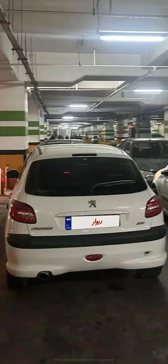 206تیپ 5 رنگ سفید مدل96|خودرو سواری و وانت|کازرون, |دیوار