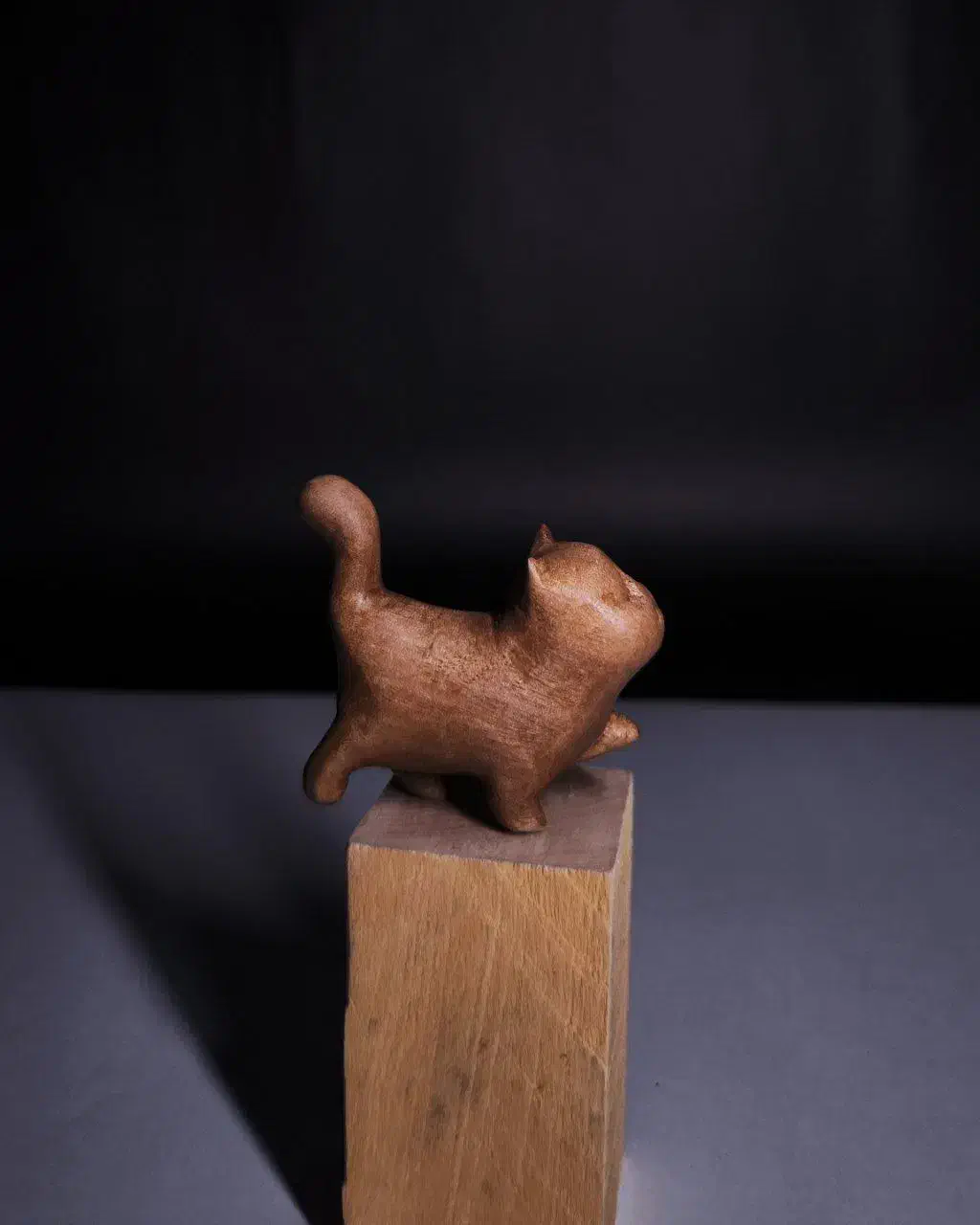 گربه چوبی|مجسمه، تندیس، ماکت|کرمان, |دیوار