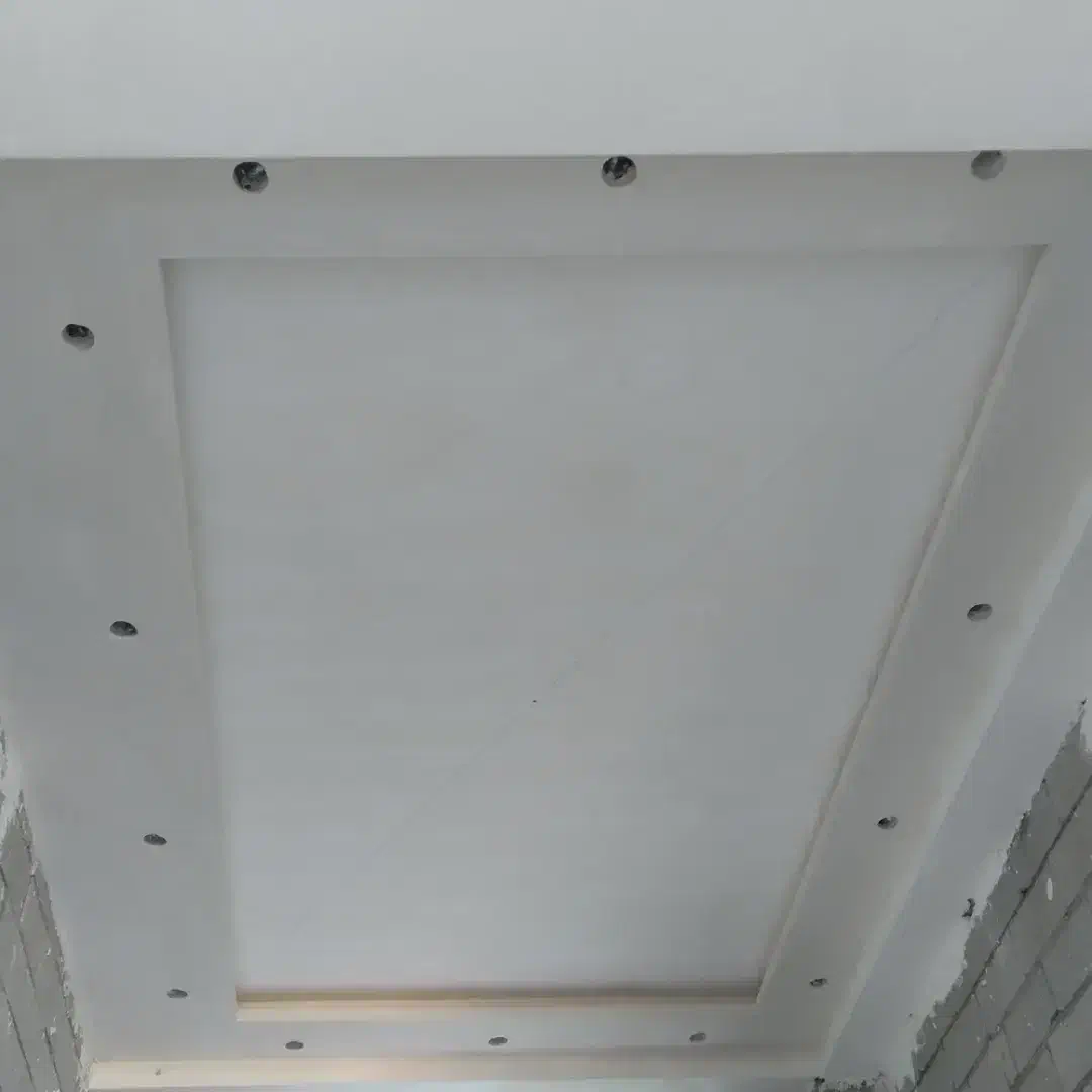 گچکاری ساختمان سفید آینه ای وگچخاک نورمخفی|خدمات پیشه و مهارت|لنگرود, |دیوار