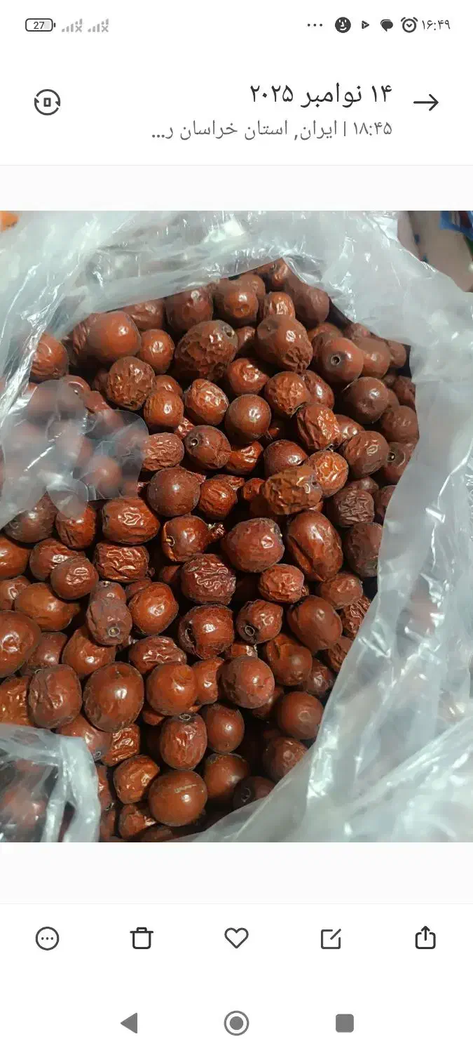 عناب تازه پخش کلی|عمدهفروشی|چناران, |دیوار