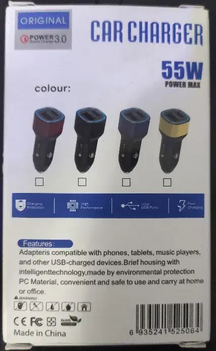 شارژر فندکی 55w سوپر فست شارژ|لوازم جانبی موبایل و تبلت|تهران, سلسبیل جنوبی|دیوار