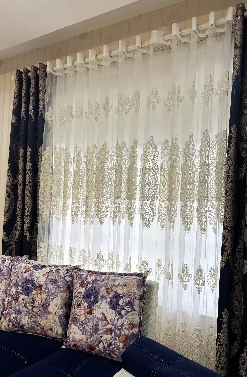 پرده پذیرایی|پرده، رانر، رومیزی|خمام, |دیوار