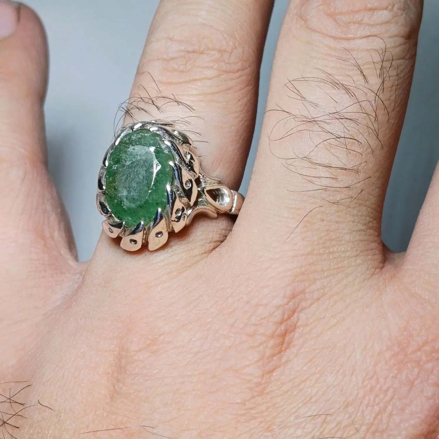 انگشتر نقره زمرد طبیعی|جواهرات|تهران, امام زاده حسن|دیوار