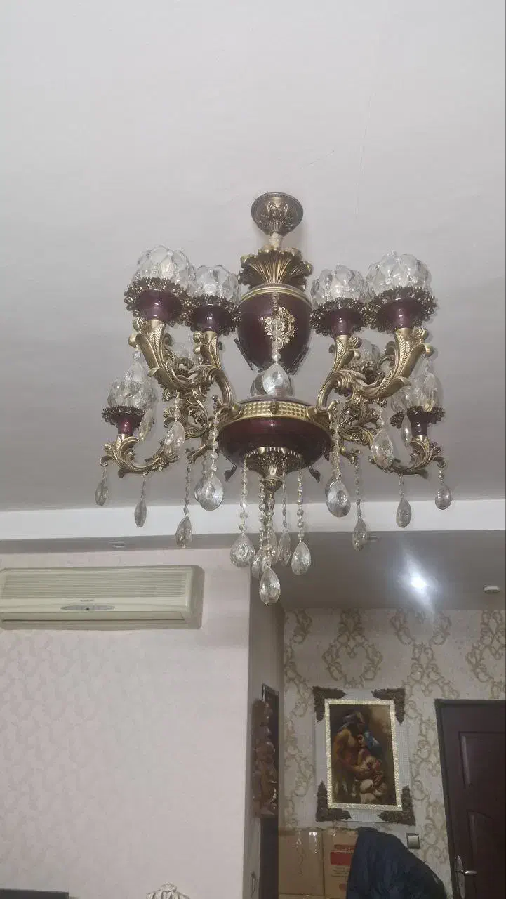لوستر ۱۰شعله آناهیتا|لوستر و چراغ آویز|مشهد, مقدم|دیوار