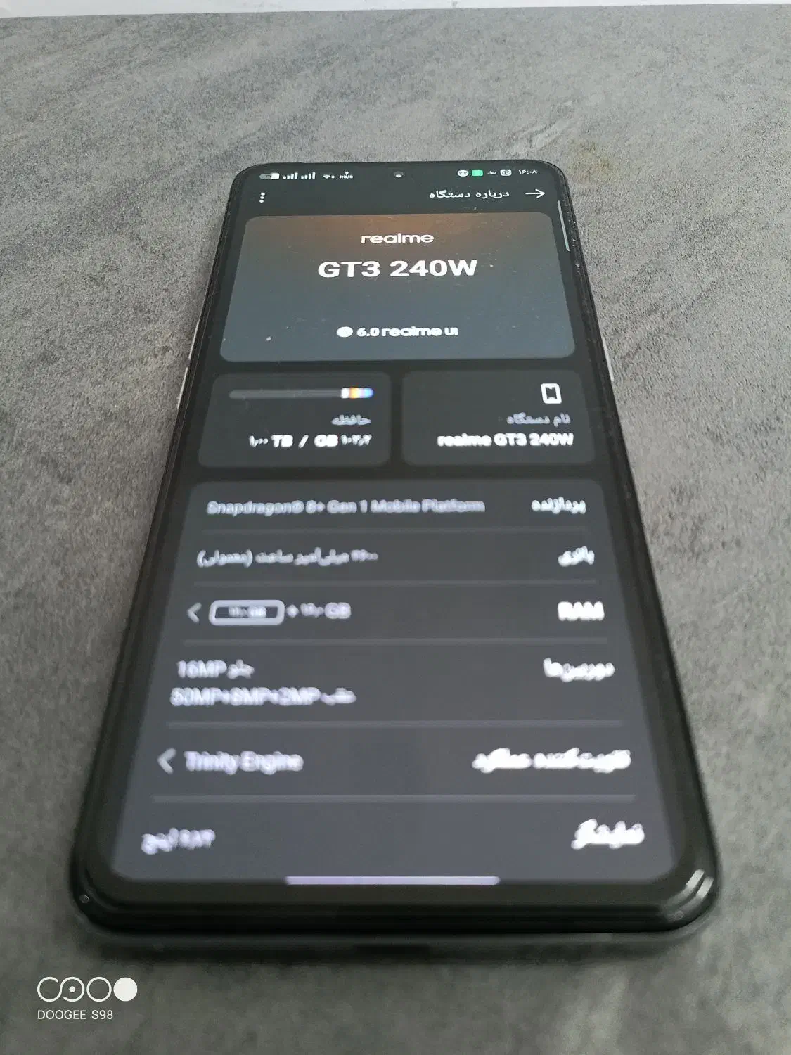 گوشی حرفه ای ریلمی gt3 یک ترابایت شارژر فوق سریع|موبایل|مشهد, رضاشهر|دیوار