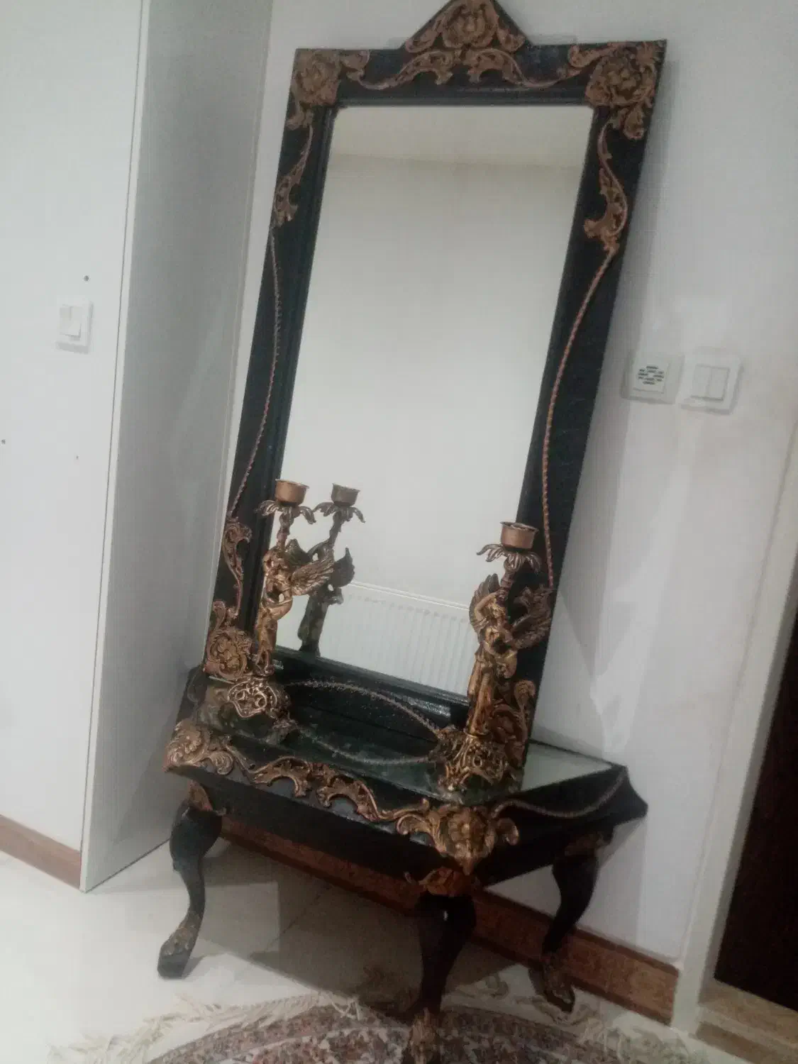 آیینه شمعدان|آینه|لنجان, |دیوار