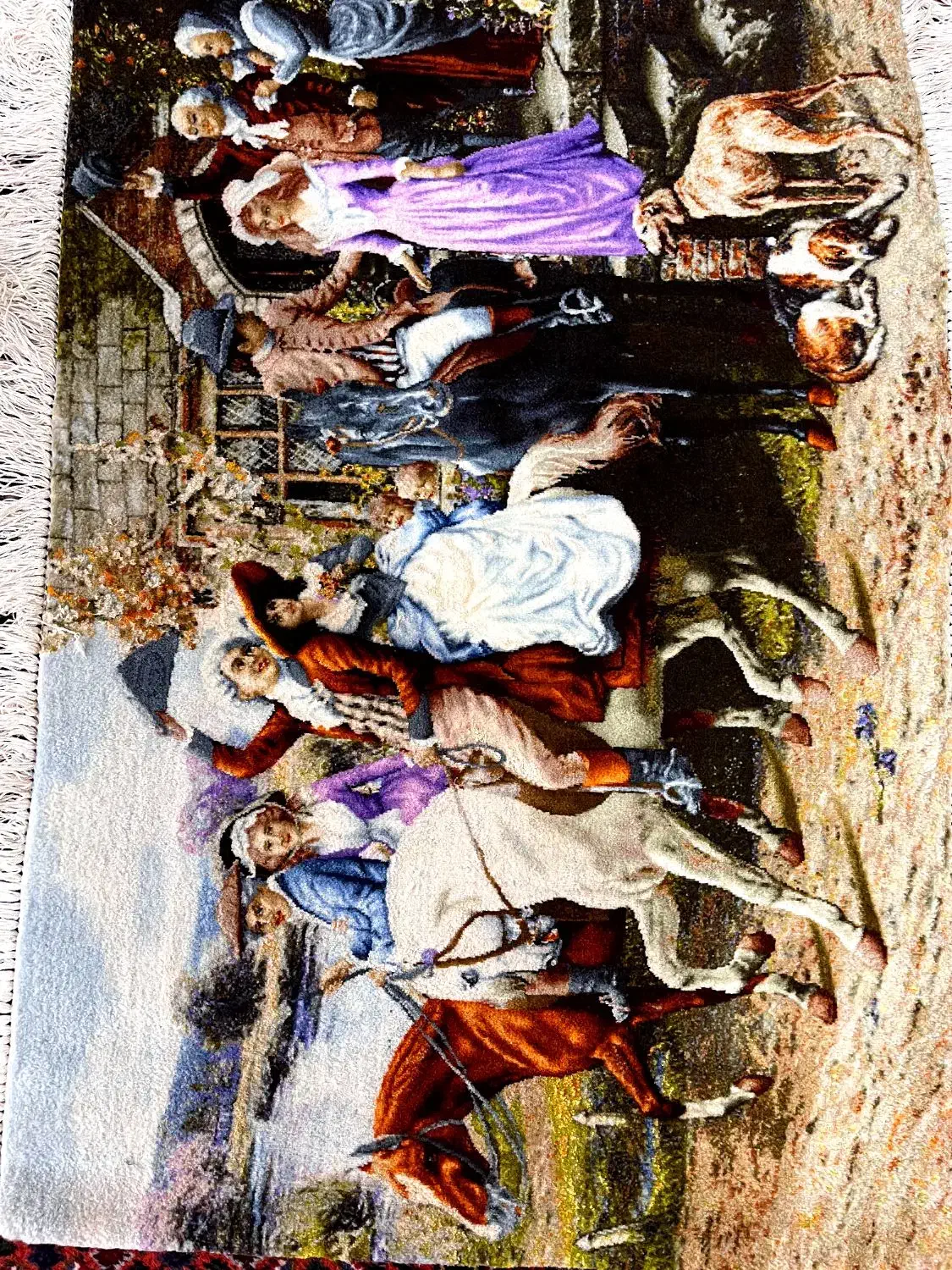 تابلو فرش دستبافت بدرقه عروس|تابلو فرش|اردبیل, |دیوار