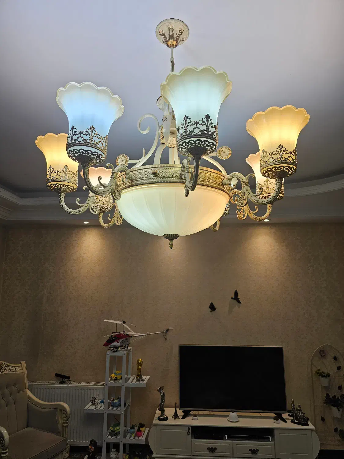 لوستر پذیرایی و آشپزخانه و راه روی|لوستر و چراغ آویز|تهران, امیریه|دیوار