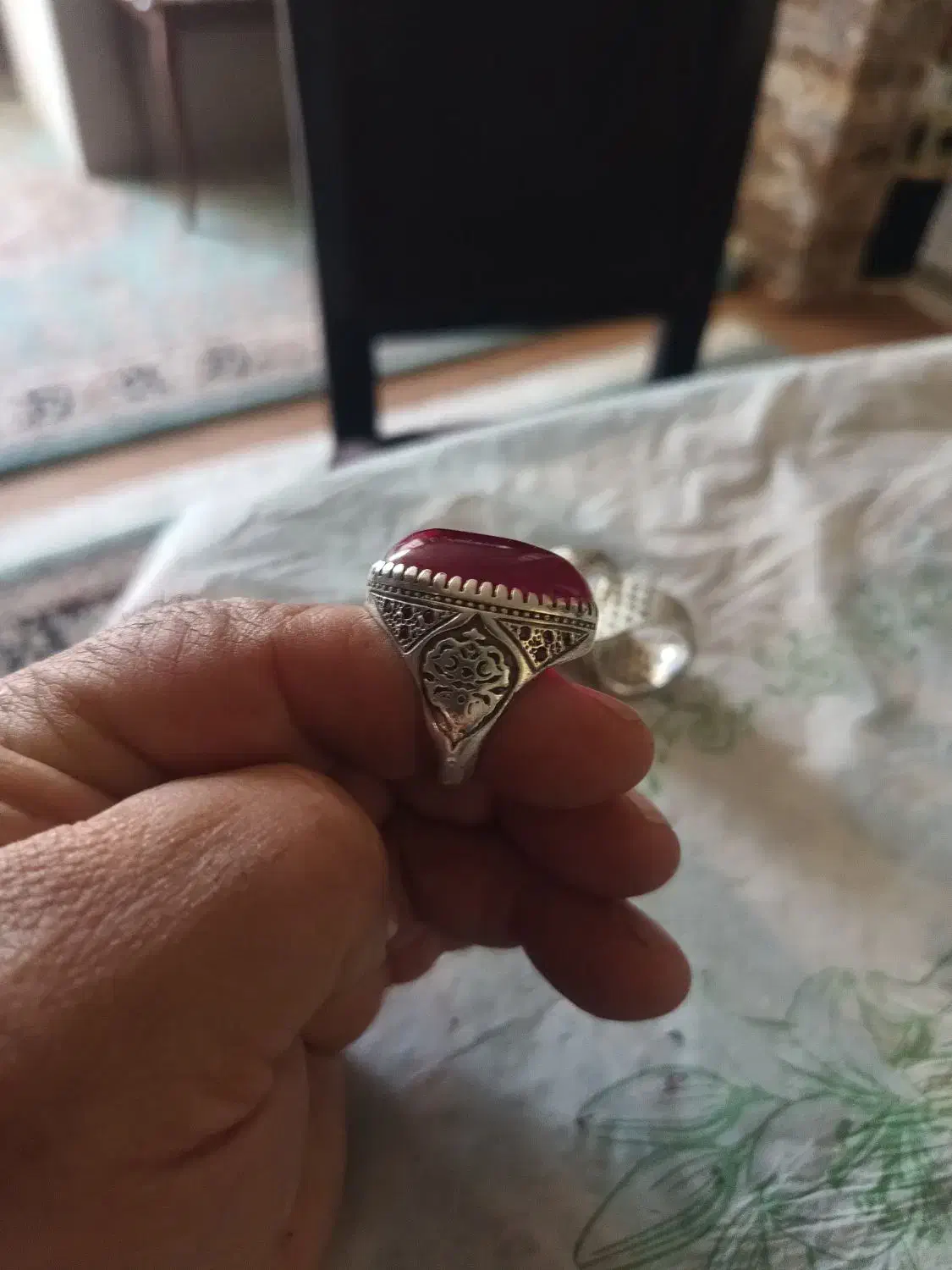 انگشتر یاقوت پیازی|جواهرات|سمنان, |دیوار