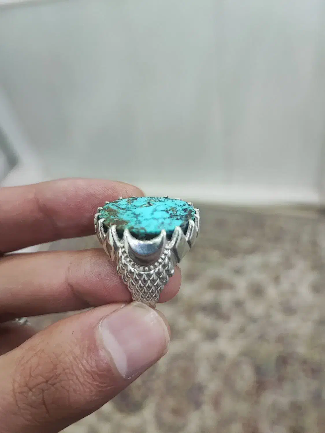 انگشتر فیروزه نیشابور|جواهرات|قم, نخودی|دیوار