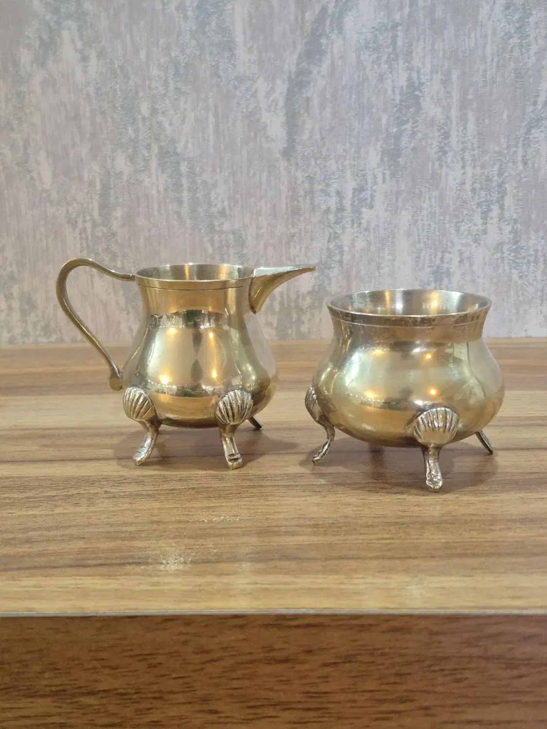 شکرریز و خامه ریز برنجی|کلکسیون اشیاء عتیقه|ورامین, ورامین|دیوار