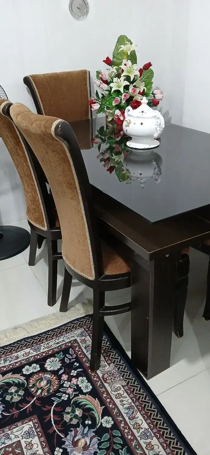 میز ناهارخوری چهار نفره|میز و صندلی غذاخوری|کردکوی, |دیوار