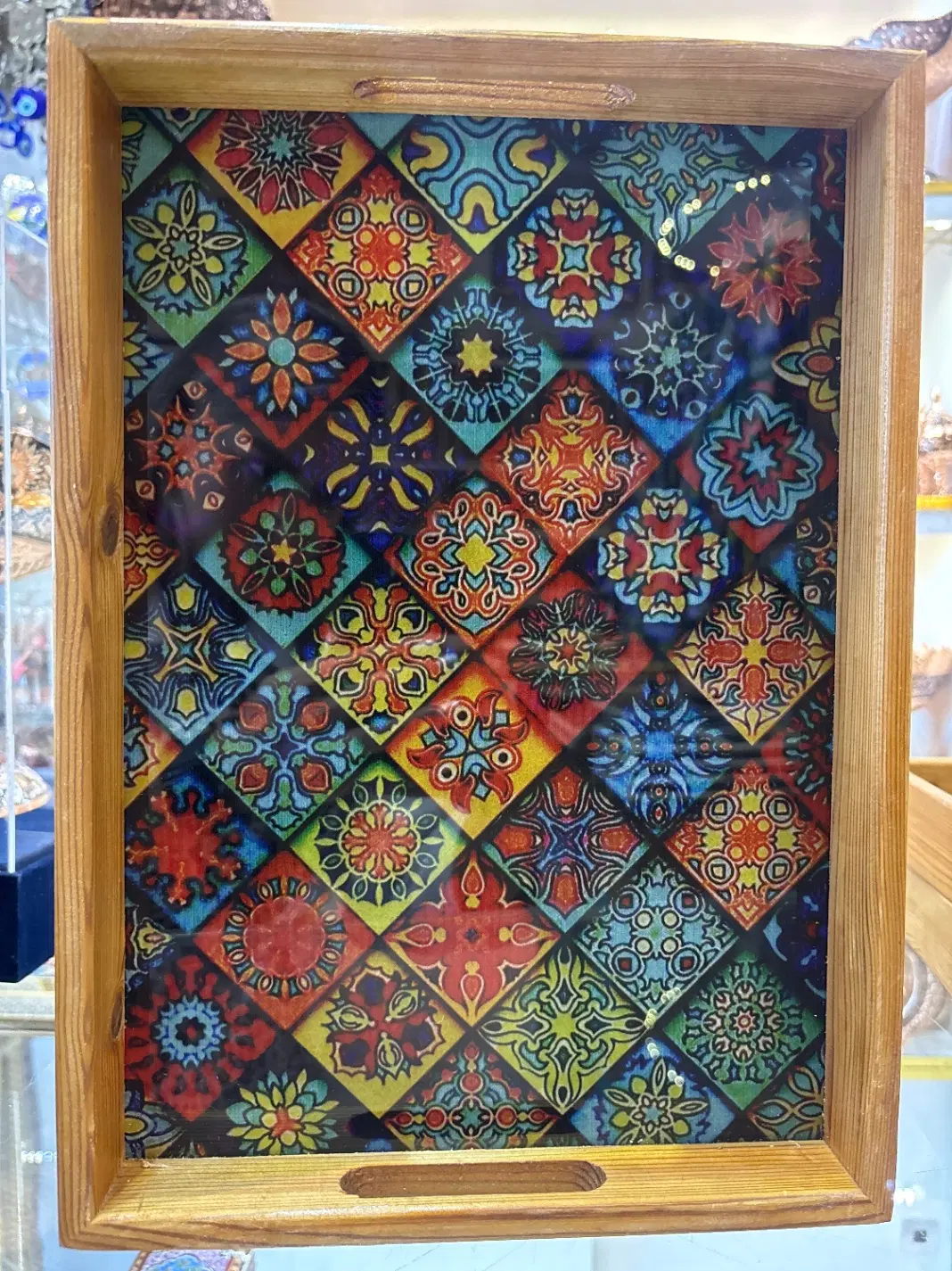 سینی چوبی|ظروف سرو و پذیرایی|تهران, دبستان|دیوار