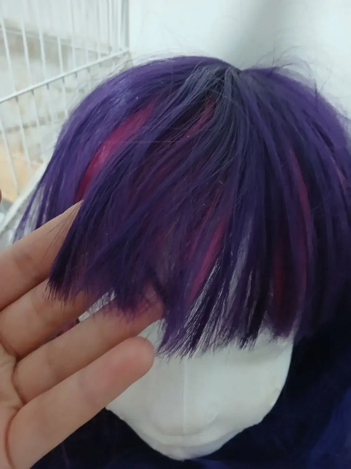 مو مصنوعی بنفش|آرایشی، بهداشتی، درمانی|گرگان, |دیوار