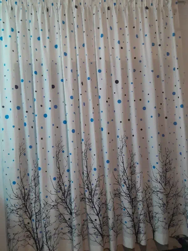 دو عددپرده اتاق خواب با میله پرده وگیره ۲*۲ونیم|پرده، رانر، رومیزی|تنکابن, |دیوار