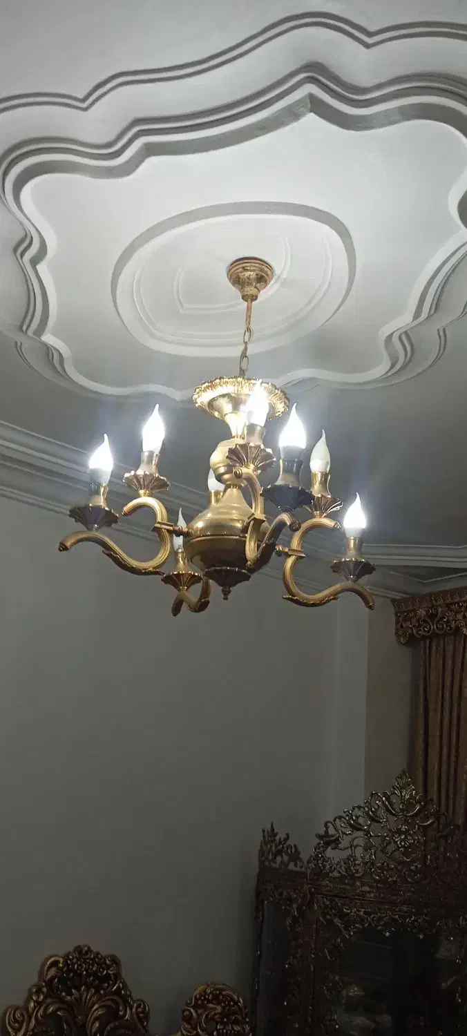 باسلام 5عدد لوستر تمام برنز انصاری|لوستر و چراغ آویز|ارومیه, |دیوار