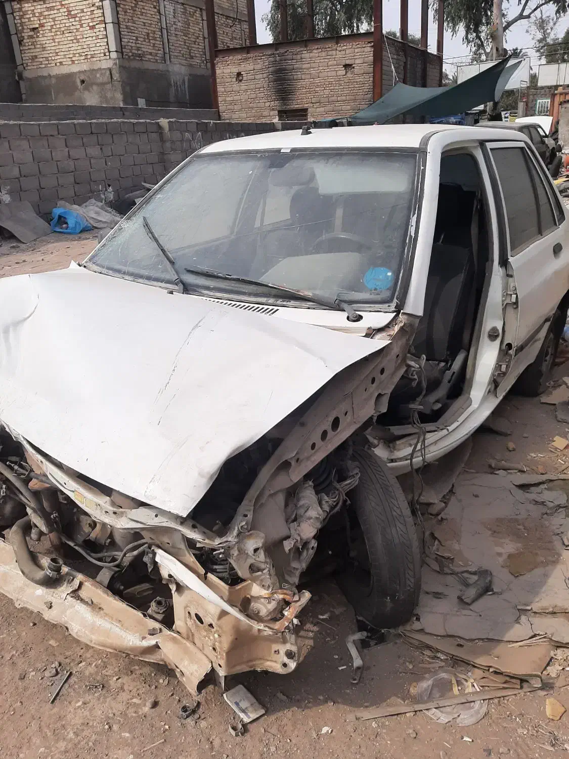 پراید سفید کاربراتور|خودرو سواری و وانت|بم, |دیوار