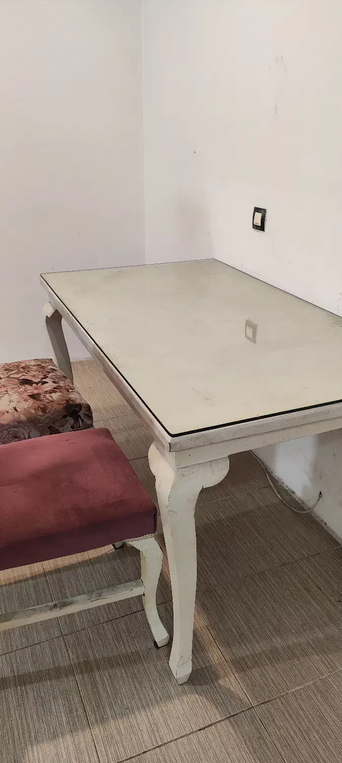 میز چوبی ۶ نفره|میز و صندلی غذاخوری|سرخرود, |دیوار