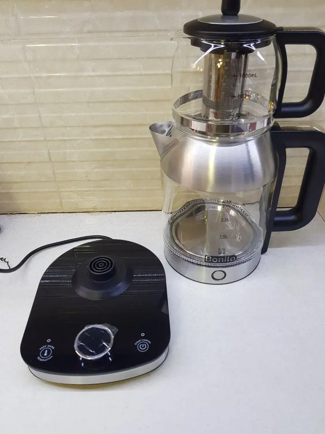 چای‌ساز بونیتو کاملا نو|سماور، چای‌ساز، قهوه‌ساز|مشهد, چهارچشمه|دیوار