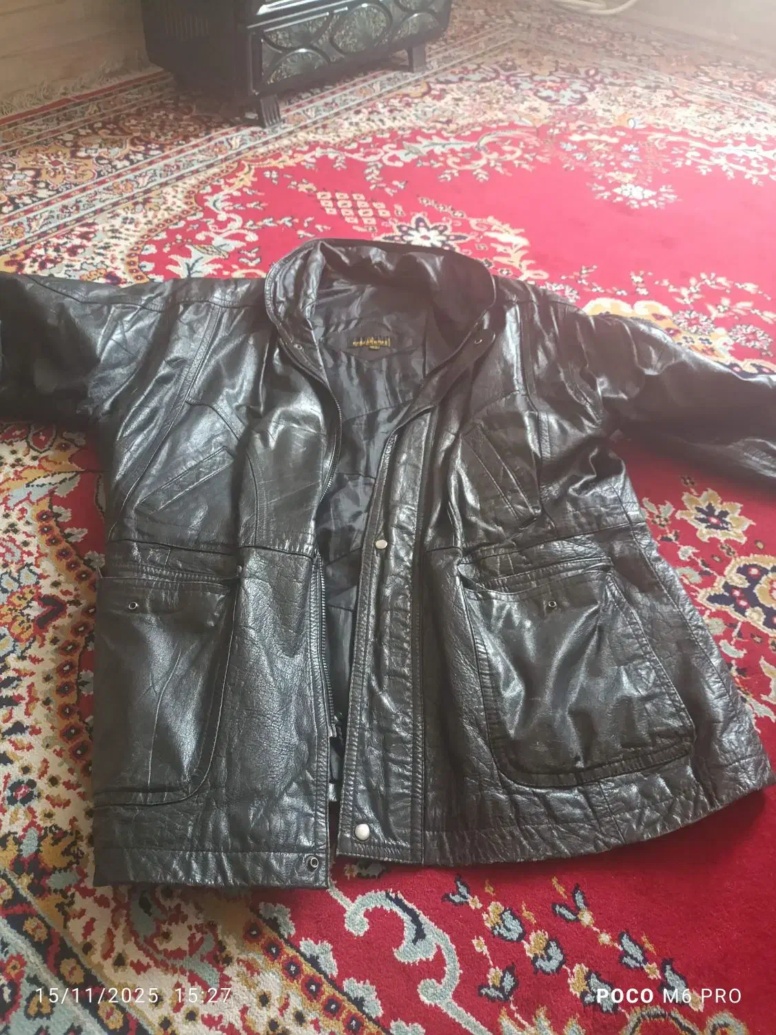 کت چرم طبیعی مردانه  مارک معتبر خزر خز  سایز XL|لباس|یزد, |دیوار