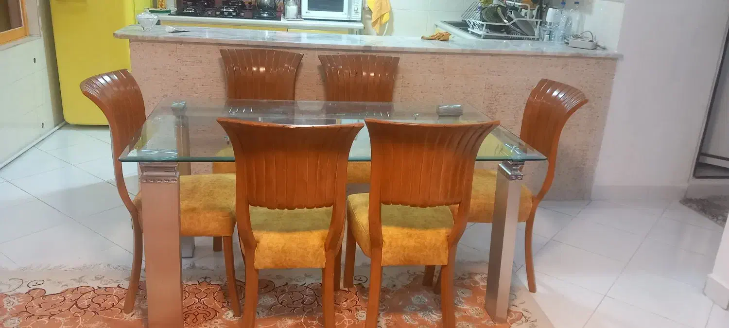 نهار خوری ۶ نفره|میز و صندلی غذاخوری|رامسر, |دیوار