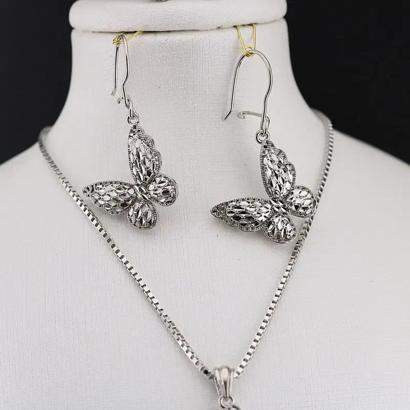 نیم ست نقره زنانه پروانه تراش مدل H05 قیمت 8032830|جواهرات|رشت, بازار|دیوار