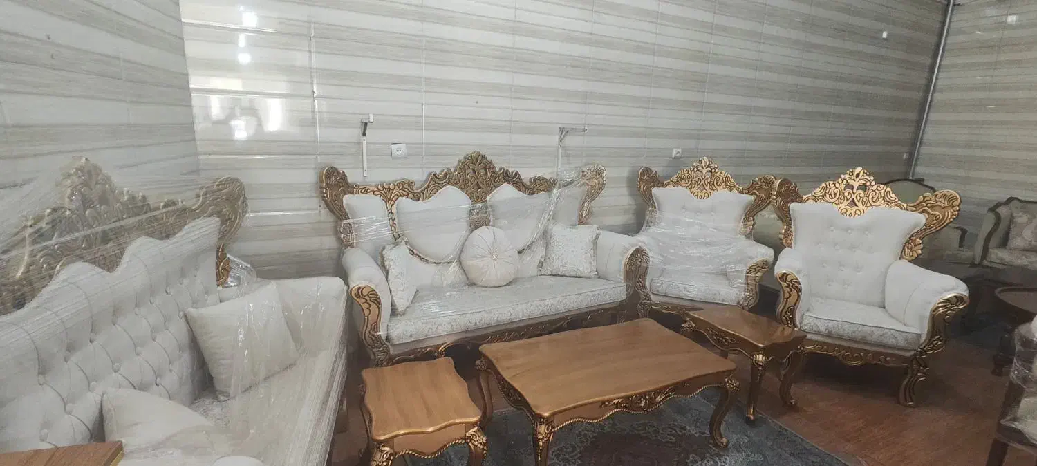 مبل کلاسیک استیل 7 نفره شرکتی|مبلمان خانگی و میز عسلی|میانه, |دیوار