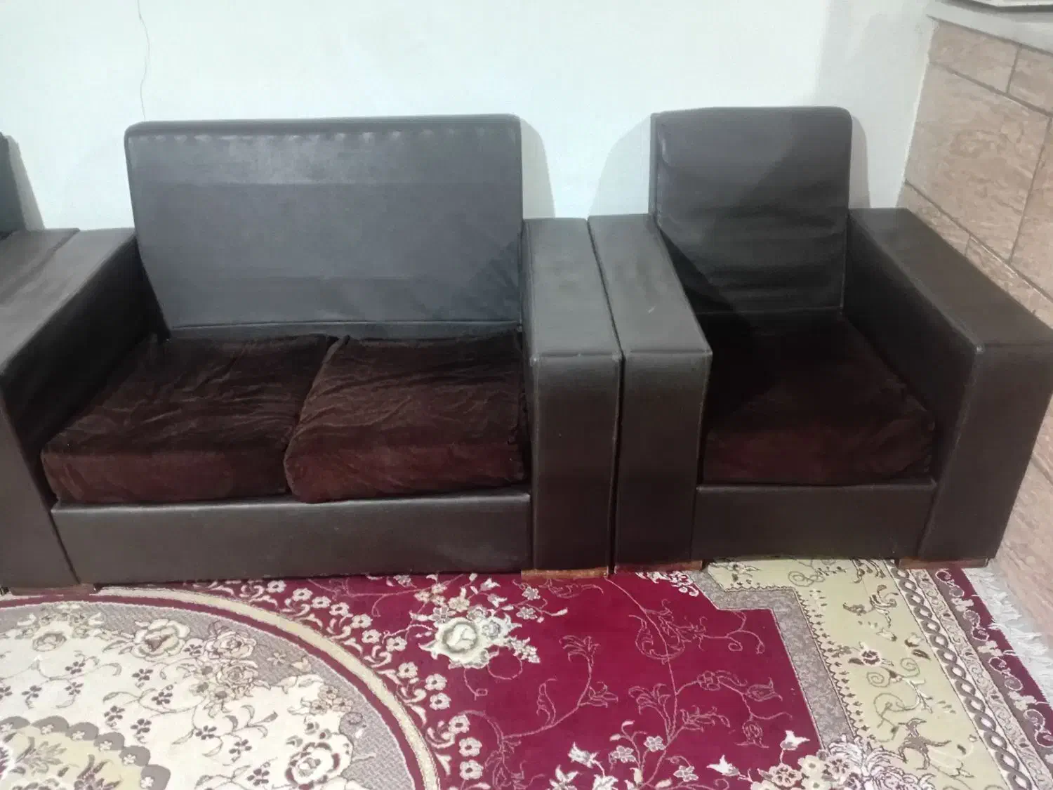 مبل راحتی هفت نفره طرح چرم ولی فوم|مبلمان خانگی و میز عسلی|کاشمر, |دیوار